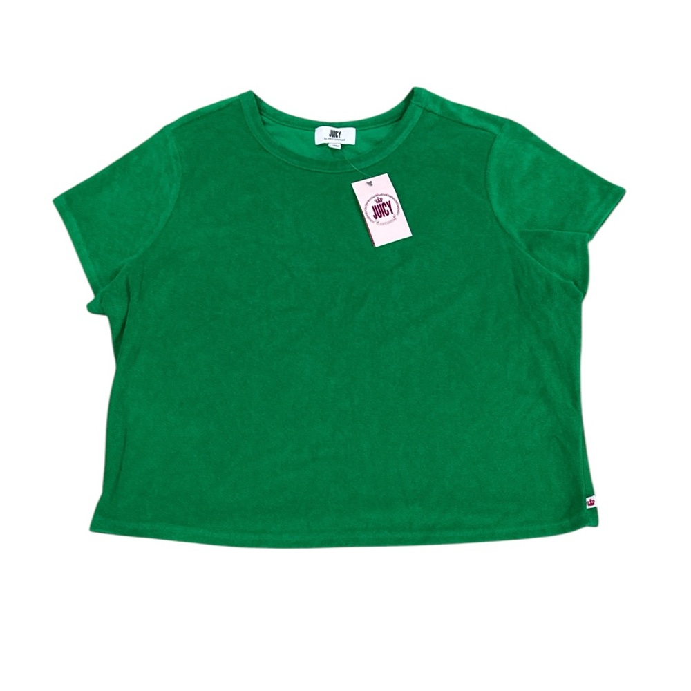 Juicy Couture Women's Green Terry Cloth Crop Top - Picture 3 of 9